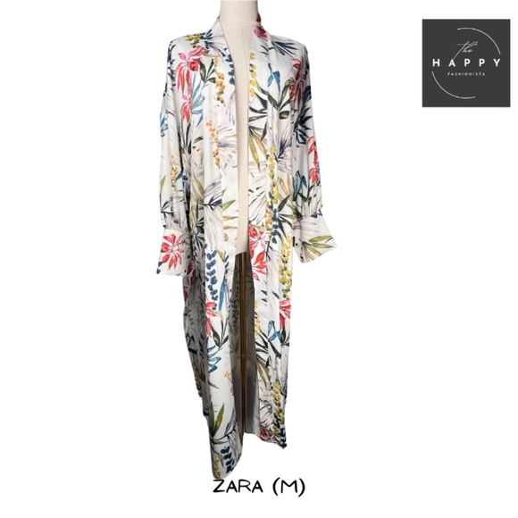 NWT Zara Tropical Print Robe/Kaftan (M) - Picture 1 of 8